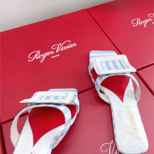 High Quality Luxury Roger Vivier Embroidered Buckle Mules product detail
