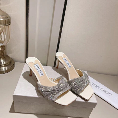 High Quality Luxury Jimmy Choo Hand-Drilled Sandals – Style 80023