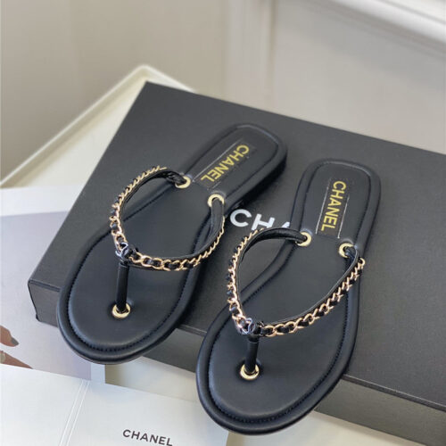 High Quality Luxury Chanel New Flip Flops – Style 72518 product detail