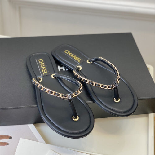 High Quality Luxury Chanel New Flip Flops – Style 72518 alternate view