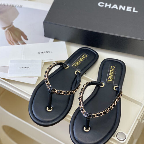 High Quality Luxury Chanel New Flip Flops – Style 72518