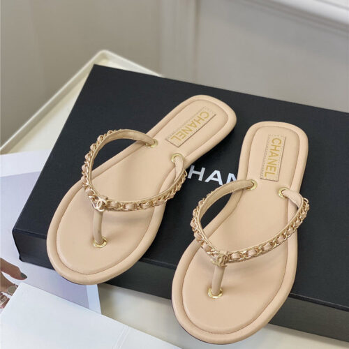 High Quality Luxury Chanel New Flip Flops
