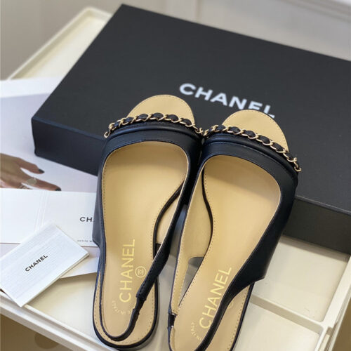 High Quality Luxury Chanel New Chain Fish Mouth Sandals – Style 27526 product detail