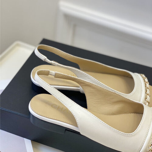 High Quality Luxury Chanel New Chain Fish Mouth Sandals – Style 91366 product detail