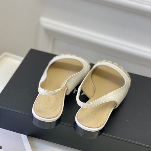 High Quality Luxury Chanel New Chain Fish Mouth Sandals – Style 91366 product detail