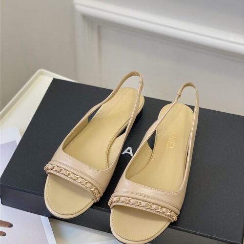 High Quality Luxury Chanel New Chain Fish Mouth Sandals alternate view