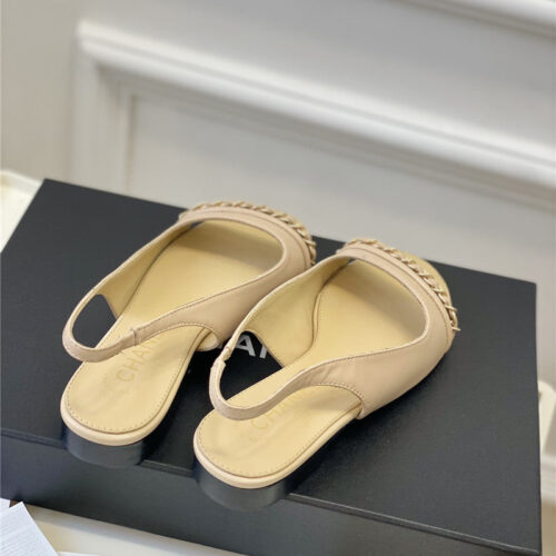 High Quality Luxury Chanel New Chain Fish Mouth Sandals product detail