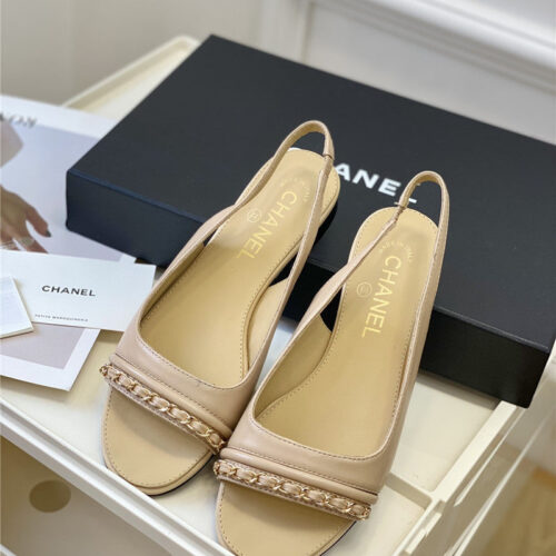 High Quality Luxury Chanel New Chain Fish Mouth Sandals product detail