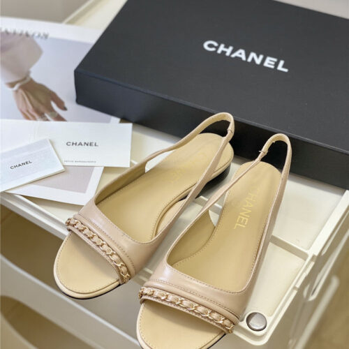 High Quality Luxury Chanel New Chain Fish Mouth Sandals product detail