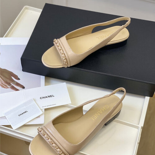 High Quality Luxury Chanel New Chain Fish Mouth Sandals product detail