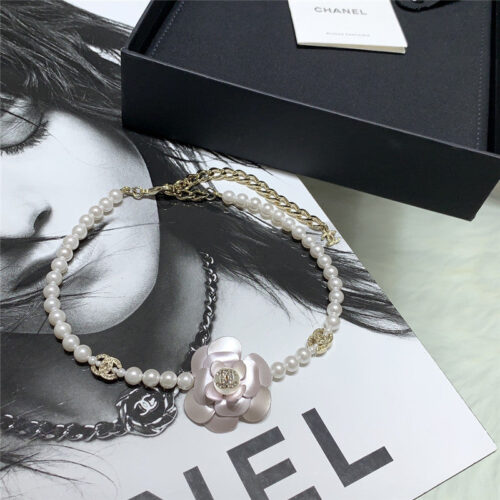 High Quality Luxury Chanel 23C Pink Camellia Choker product detail