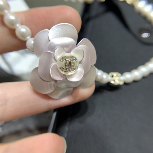 High Quality Luxury Chanel 23C Pink Camellia Choker product detail