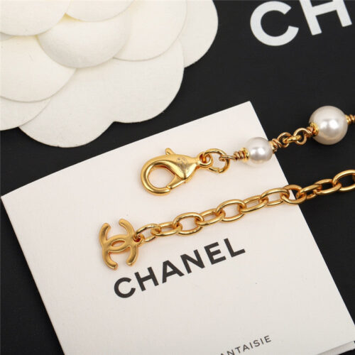 High Quality Luxury Chanel Classic Double C Pentagram Pearl Sweater Chain product detail