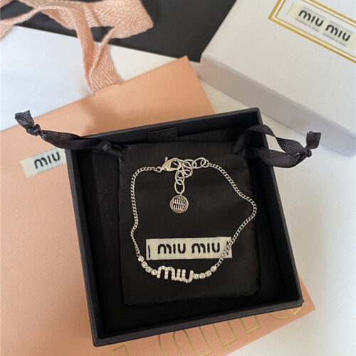 High Quality Luxury Miumiu Swarovski Crystal Diamond Bracelet