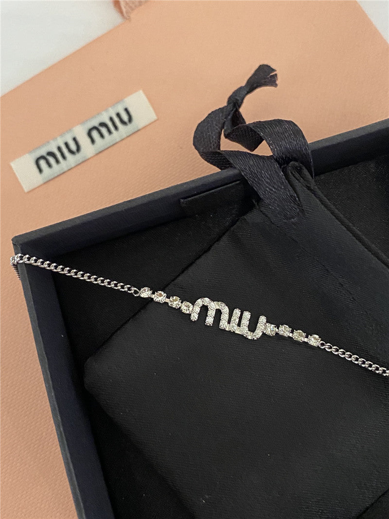 High Quality Luxury Miumiu Swarovski Crystal Diamond Bracelet product detail