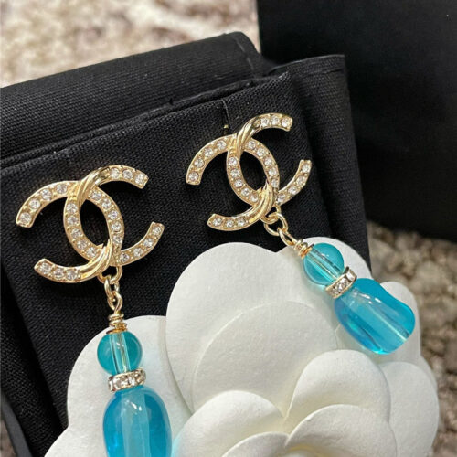 High Quality Luxury Chanel Glass Double C Earrings product detail