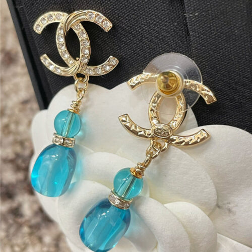 High Quality Luxury Chanel Glass Double C Earrings product detail