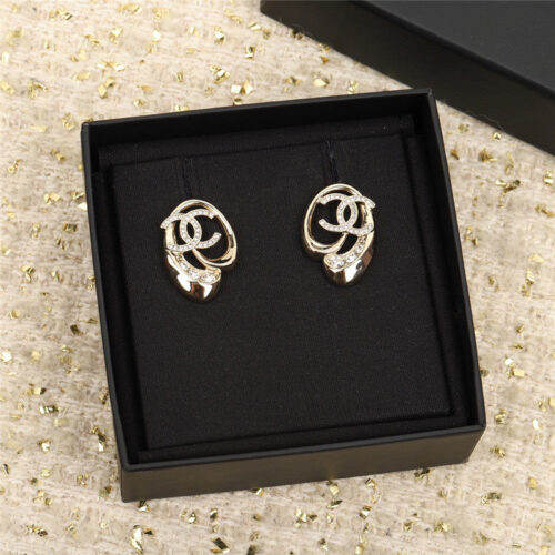 High Quality Luxury Chanel 23S Double C Earrings