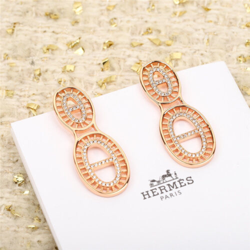 High Quality Luxury Hermes Pig Nose Earrings – Style 51072 alternate view