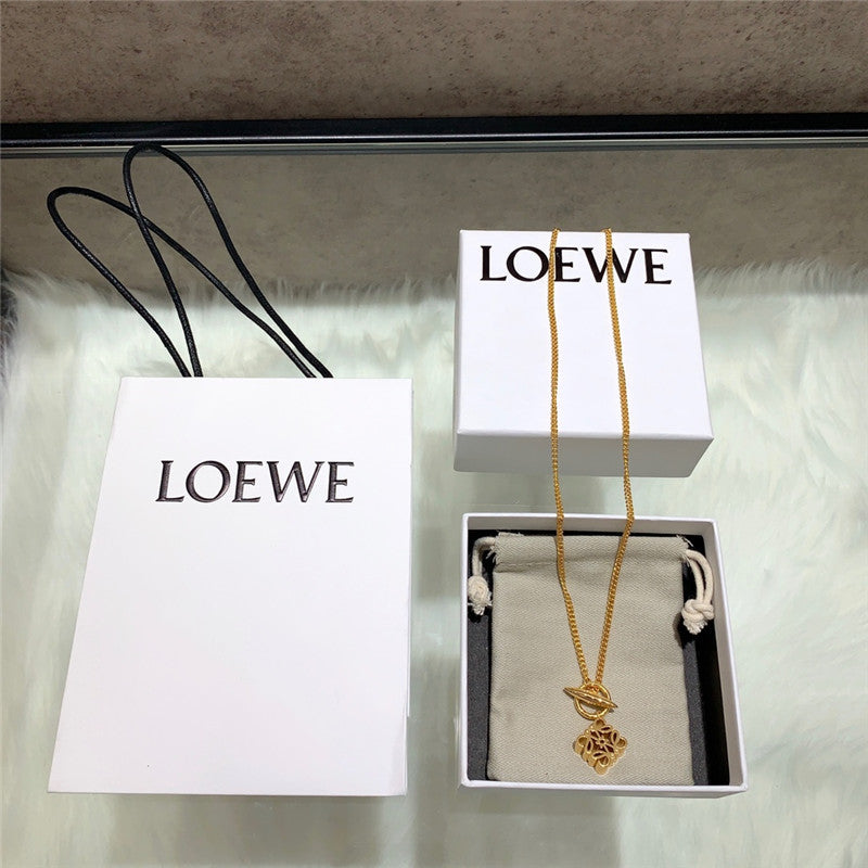 High Quality Luxury Loewe Silk Cube Pendant Necklace