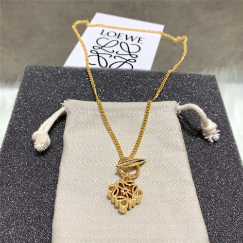 High Quality Luxury Loewe Silk Cube Pendant Necklace alternate view