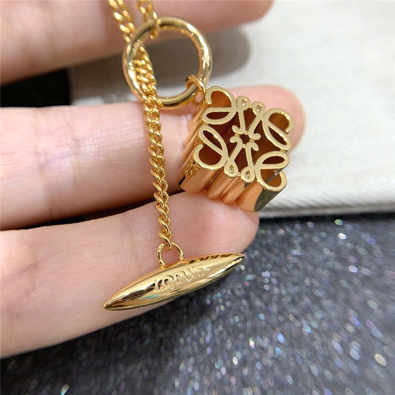 High Quality Luxury Loewe Silk Cube Pendant Necklace product detail