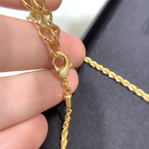 High Quality Luxury Chanel Hemp Edge Black Oil Necklace product detail