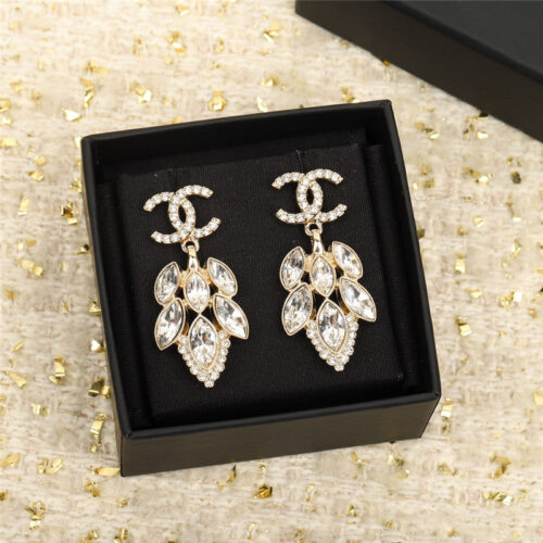 High Quality Luxury Chanel Fragrant Wheat Double C Earrings