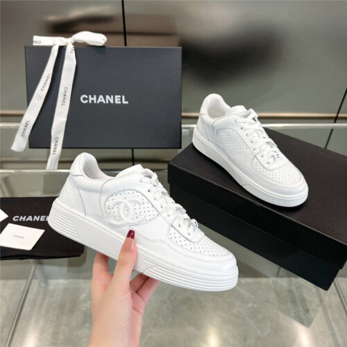 High Quality Luxury Chanel New Full Leather Panda Color Casual Sneakers – Style 86630 alternate view