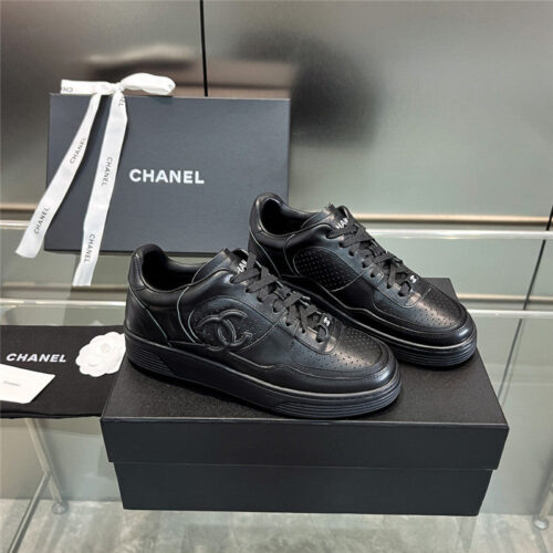 High Quality Luxury Chanel New Full Leather Panda Color Casual Sneakers – Style 16006