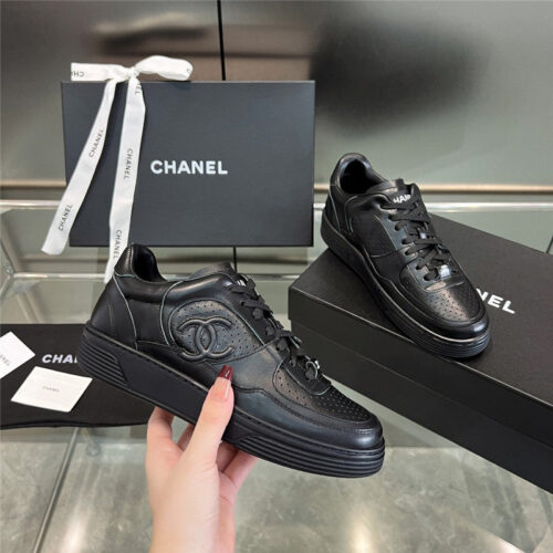 High Quality Luxury Chanel New Full Leather Panda Color Casual Sneakers – Style 16006 alternate view