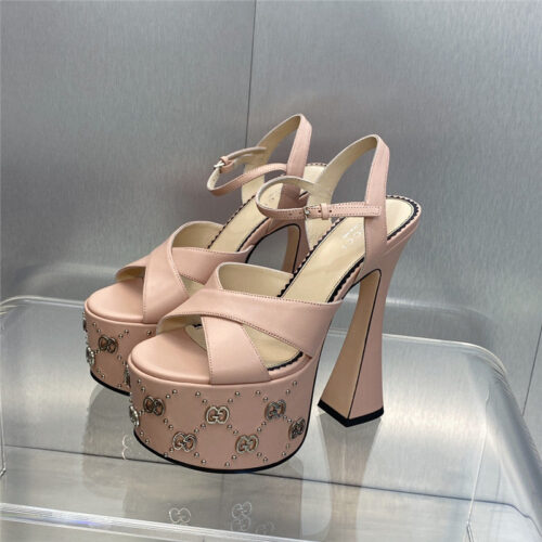 High Quality Luxury Gucci New High-Heeled Round Toe Candy-Colored Womens Shoes alternate view