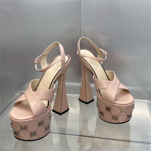 High Quality Luxury Gucci New High-Heeled Round Toe Candy-Colored Womens Shoes product detail