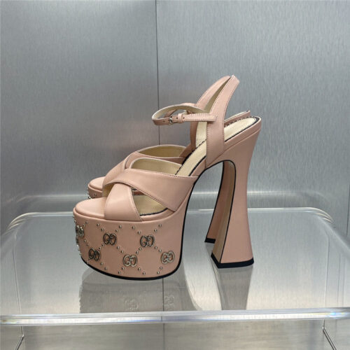 High Quality Luxury Gucci New High-Heeled Round Toe Candy-Colored Womens Shoes product detail