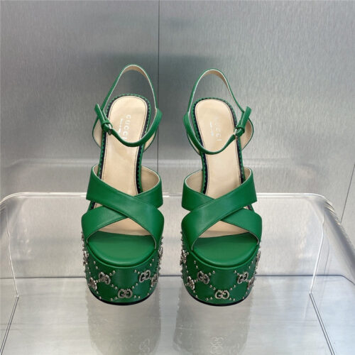 High Quality Luxury Gucci New High-Heeled Round Toe Candy-Colored Womens Shoes – Style 14227 product detail