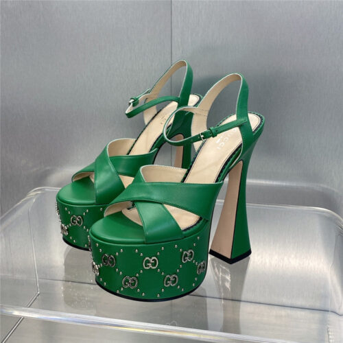 High Quality Luxury Gucci New High-Heeled Round Toe Candy-Colored Womens Shoes – Style 14227 alternate view