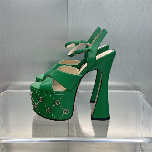 High Quality Luxury Gucci New High-Heeled Round Toe Candy-Colored Womens Shoes – Style 14227 product detail