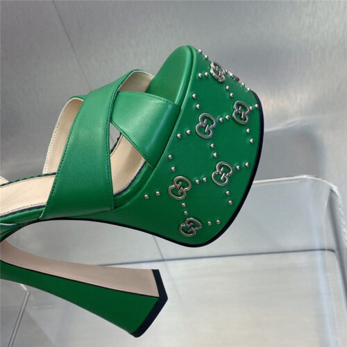 High Quality Luxury Gucci New High-Heeled Round Toe Candy-Colored Womens Shoes – Style 14227 product detail