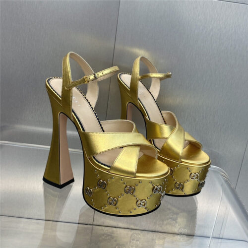 High Quality Luxury Gucci New High-Heeled Round Toe Candy-Colored Womens Shoes – Style 79763