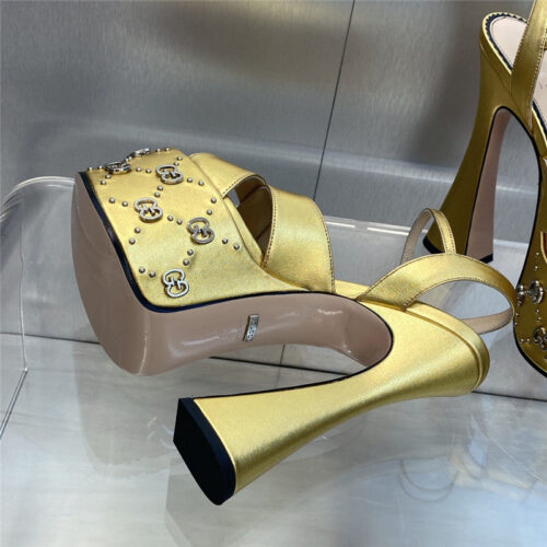 High Quality Luxury Gucci New High-Heeled Round Toe Candy-Colored Womens Shoes – Style 79763 product detail