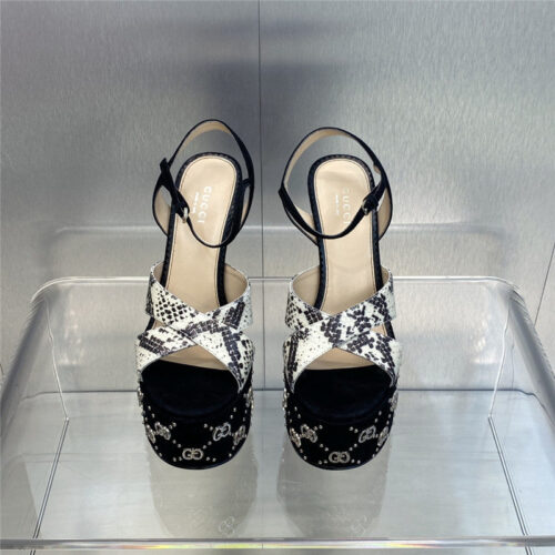 High Quality Luxury Gucci New High-Heeled Round Toe Candy-Colored Womens Shoes – Style 45299 product detail