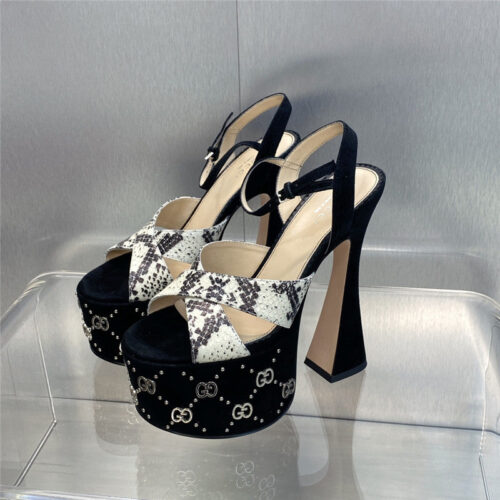 High Quality Luxury Gucci New High-Heeled Round Toe Candy-Colored Womens Shoes – Style 45299 alternate view
