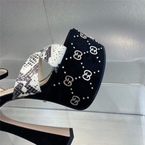 High Quality Luxury Gucci New High-Heeled Round Toe Candy-Colored Womens Shoes – Style 45299 product detail