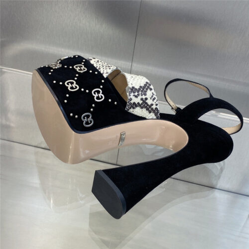 High Quality Luxury Gucci New High-Heeled Round Toe Candy-Colored Womens Shoes – Style 45299 product detail