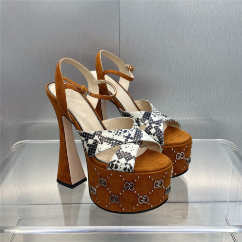High Quality Luxury Gucci New High-Heeled Round Toe Candy-Colored Womens Shoes – Style 78067
