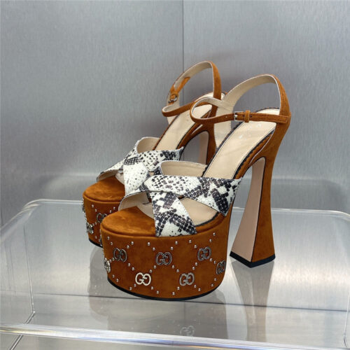 High Quality Luxury Gucci New High-Heeled Round Toe Candy-Colored Womens Shoes – Style 78067 alternate view