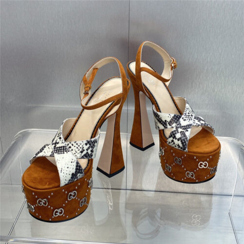 High Quality Luxury Gucci New High-Heeled Round Toe Candy-Colored Womens Shoes – Style 78067 product detail