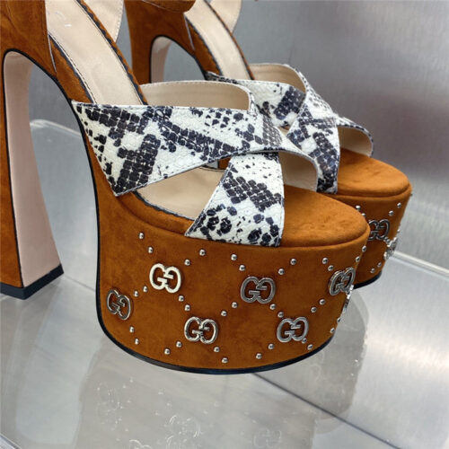 High Quality Luxury Gucci New High-Heeled Round Toe Candy-Colored Womens Shoes – Style 78067 product detail