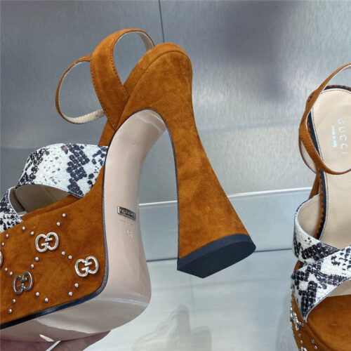 High Quality Luxury Gucci New High-Heeled Round Toe Candy-Colored Womens Shoes – Style 78067 product detail