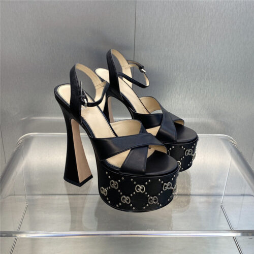 High Quality Luxury Gucci New High-Heeled Round Toe Candy-Colored Womens Shoes – Style 43603